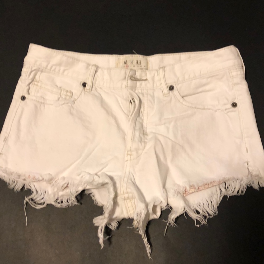 White free people shorts